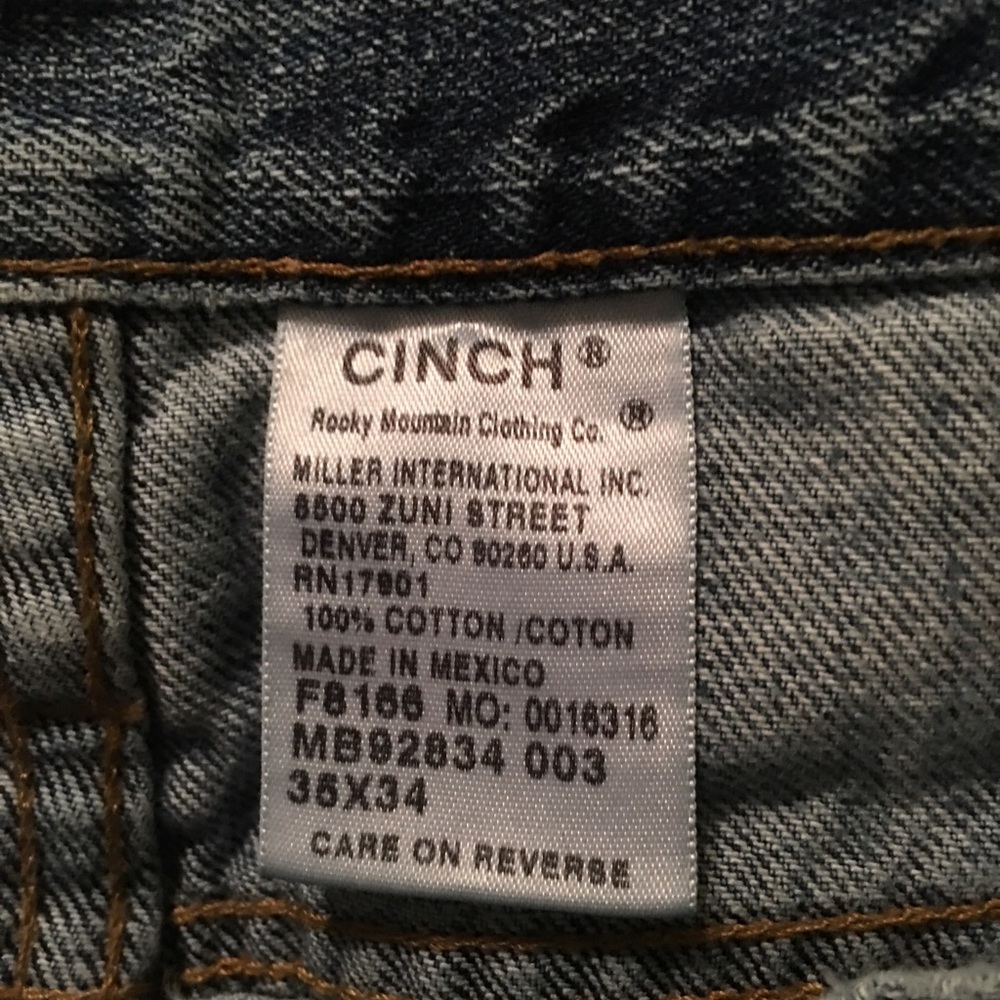Cinch jeans 35x34